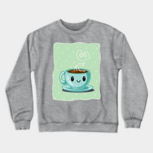 Happy Coffee Green Crewneck Sweatshirt